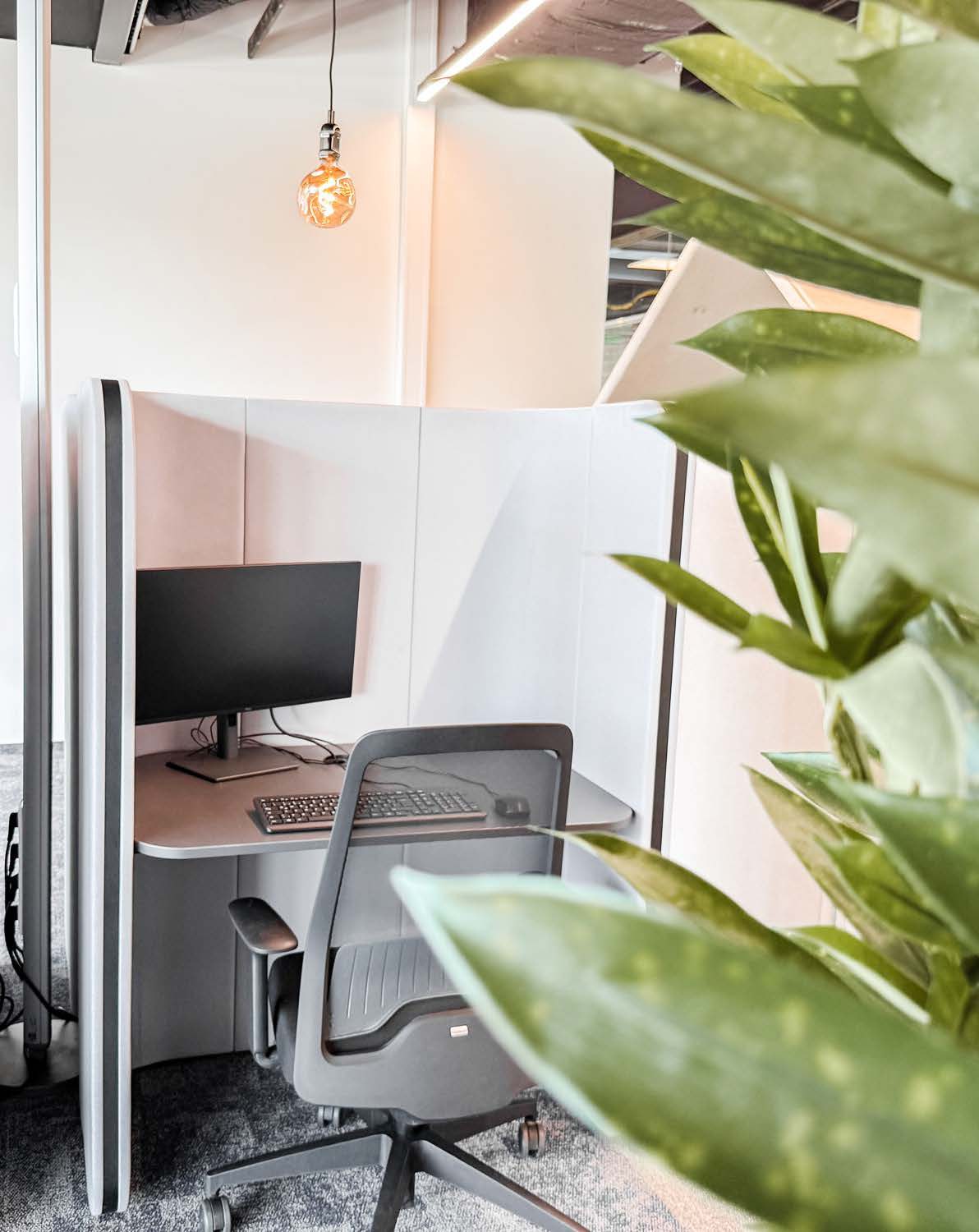 Einzelarbeitsplatz mit Monitor